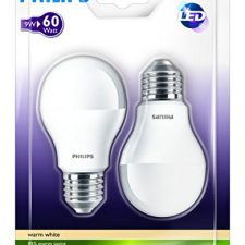 Philips 929000220661 – Pack de 2 bombillas LED estándar mate, 60W,