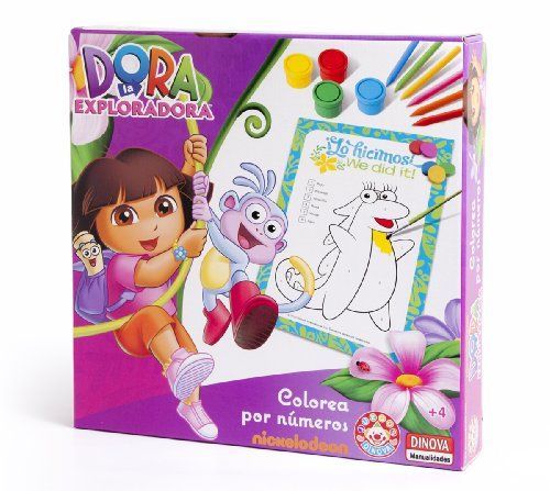 Nickelodeon – Dora La Exploradora, colorea por números (Dinova