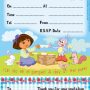 Dora la Exploradora Invitaciones (Paquete 20)
