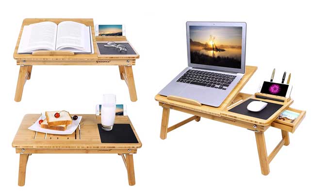 Mesa para ordenador portatil de Bambu 3
