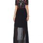 Frock and Frill Embellished Bodice Maxi Dress with Short Sleeves, Vestido de Fiesta para Mujer