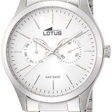 lotus reloj de cuarzo para hombre con correa de acero inoxidable