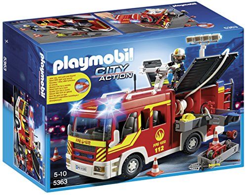 playmobil bomberos camin bombero con luz y sonido city 351 x 251 x 152 1
