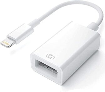 Azuxreza Adaptador de cámara Lightning a USB, adaptador de cámara USB para...