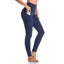 Occffy Leggings Mujer Deporte Cintura Alta Mallas Pantalones Deportivos Leggins con Bolsillos para Yoga Running Fitness y Ejercicio Oc01 (Azul...