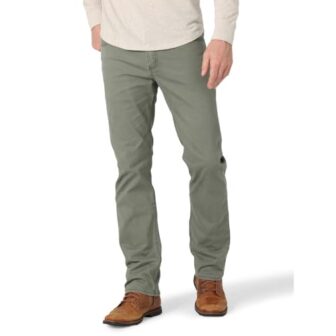 Wrangler Authentics Jeans Ajustados de Pierna Recta, Abeto, 34W/30L para Hombre